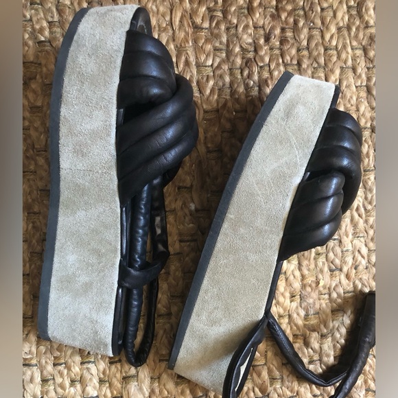 Isabel Marant Hayley Black Leather Sandals Size 9 - Picture 2 of 10